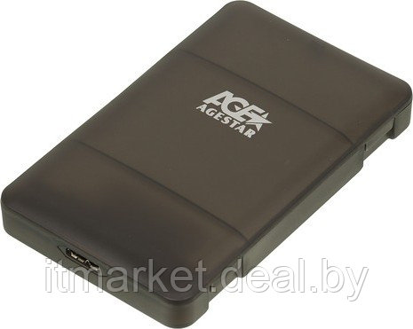 Бокс для внешнего подключения HDD Agestar 3UBCP3 Black (2.5" SATA-6Gb/s, USB 3.0) - фото 1 - id-p220160324