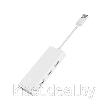 USB-хаб Xiaomi JGQ4004TY USB3.0 - 3xUSB LAN microUSB белый