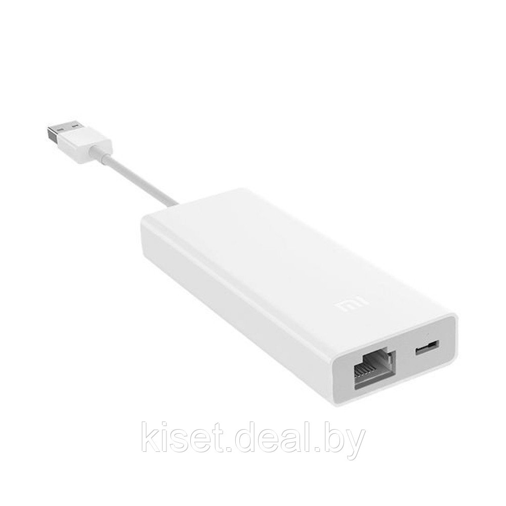 USB-хаб Xiaomi JGQ4004TY USB3.0 - 3xUSB LAN microUSB белый - фото 2 - id-p220160465