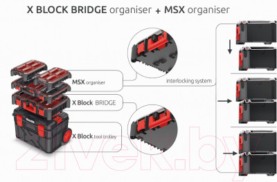 Органайзер для инструментов Kistenberg X-Block Bridge Organiser / KXBB5540B - фото 9 - id-p220163270