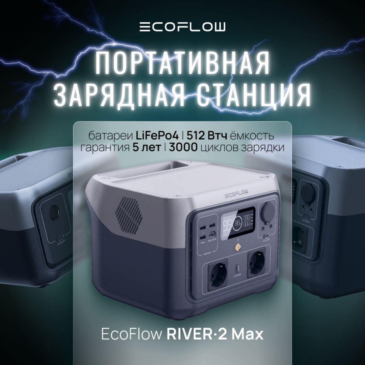 Портативная зарядная станция EcoFlow River 2 Max - фото 8 - id-p220169805