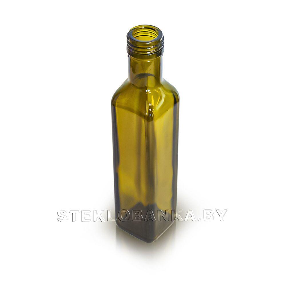 Стеклянная бутылка 0,250 л. (250 мл.) "MARASCA" оливковая (31,5)