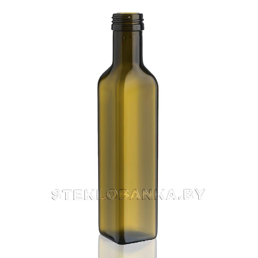 Стеклянная бутылка 0,250 л. (250 мл.) "MARASCA" оливковая (31,5) - фото 2 - id-p213240173