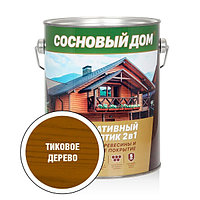 СОСНОВЫЙ ДОМ декор.-защитный состав (2,7л; 3шт) тиковое дерево