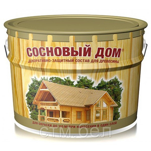 СОСНОВЫЙ ДОМ декор.-защитный состав (9л) бесцветный