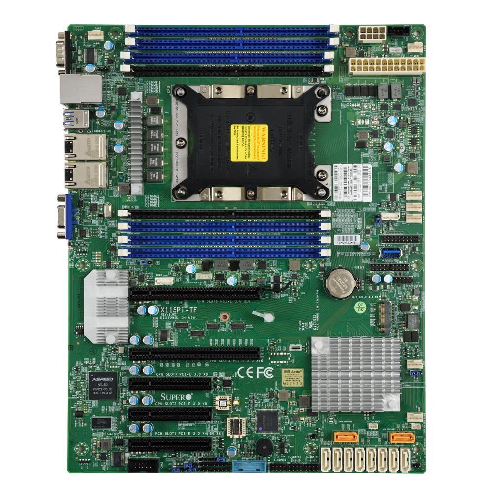 Серверная материнская плата SuperMicro MBD X11SPI TF B Xeon Single Socket S3647, 8x 288 pin DDR4 DIMM slots, - фото 1 - id-p212696705