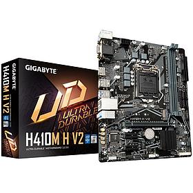 Материнская плата GIGABYTE H410M H V2 (RTL) LGA1200 H470 PCI-E Dsub+HDMI GbLAN SATA RAID MicroATX 2DDR4