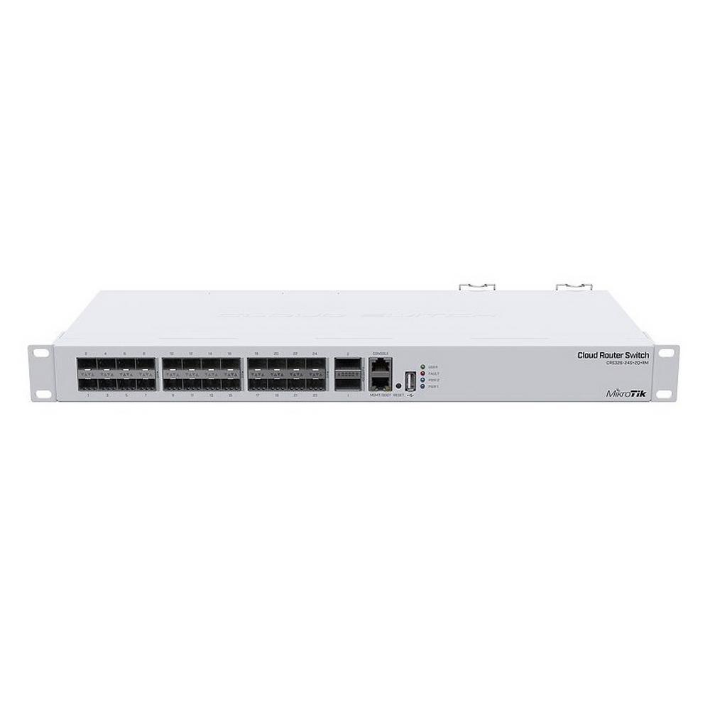 MikroTik CRS326-24S+2Q+RM Коммутатор в стойку, 24х SFP+, 2x QSFP+ - фото 1 - id-p212697411