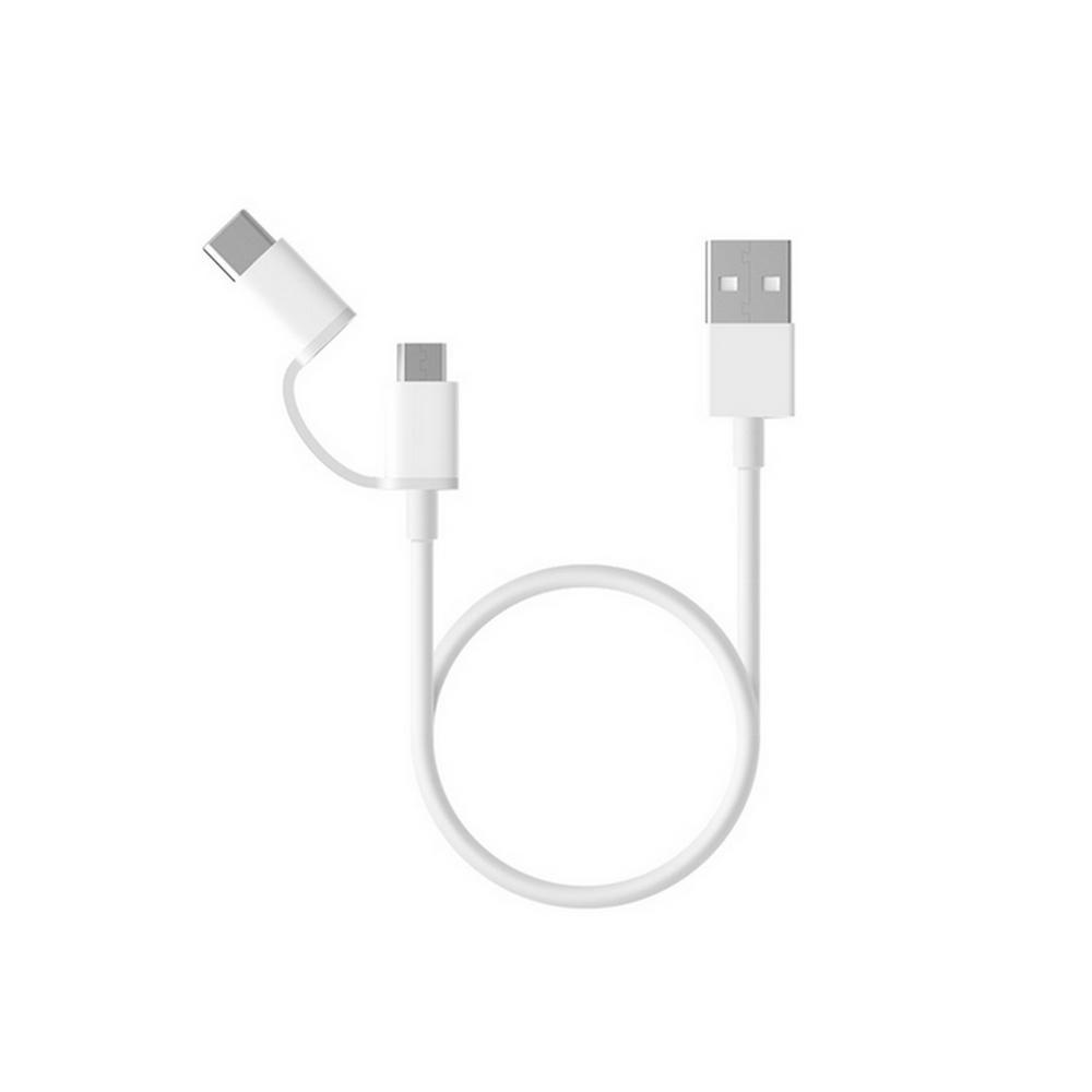 Кабель Xiaomi Mi 2-in-1 SJV4082TY USB (m)-USB Type-C (m)/micro USB (m) 1м белый