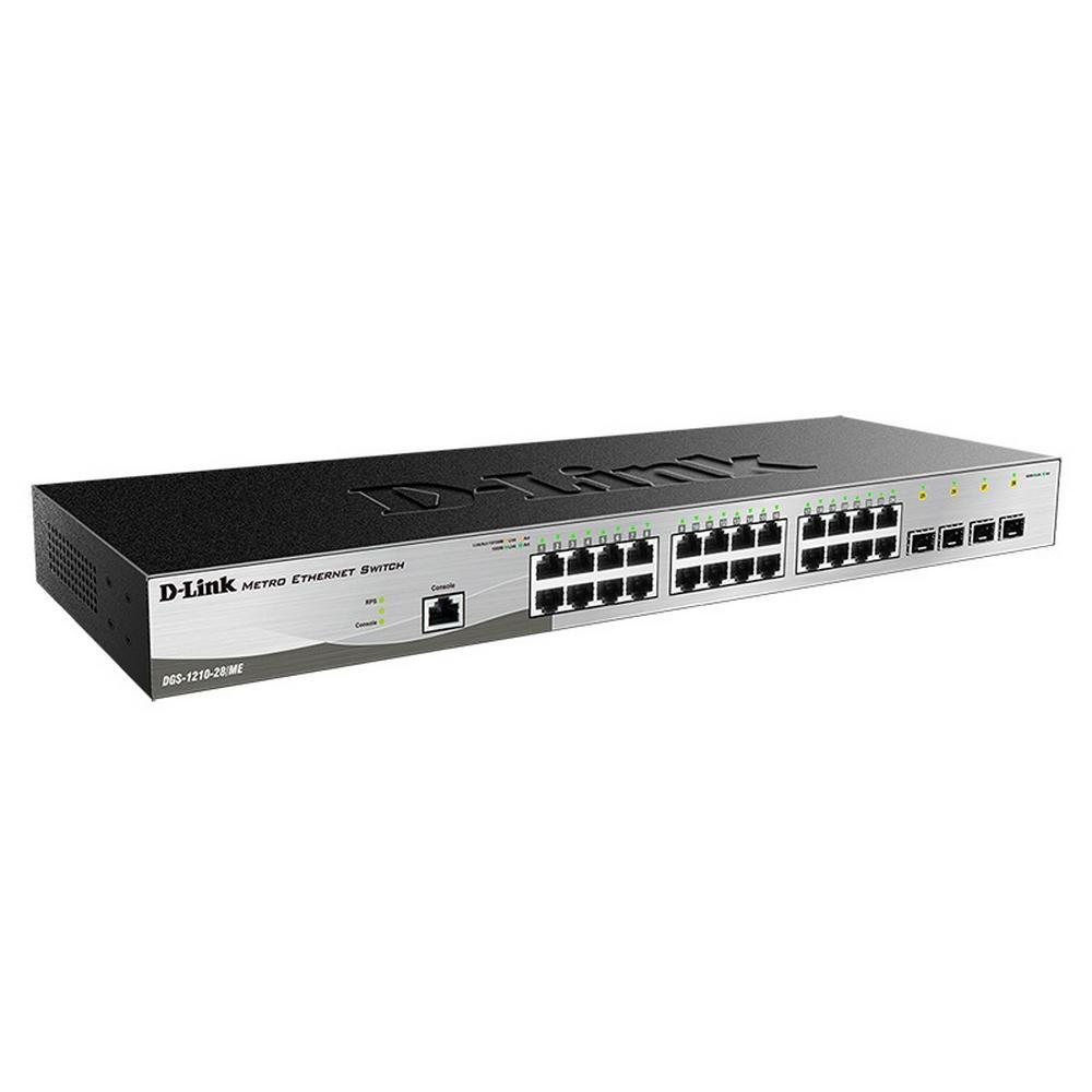 D-Link DGS-1210-28/ME/B2A Управляемый коммутатор 2 уровня с 24 портами 10/100/1000Base-T и 4 портами - фото 1 - id-p212715404