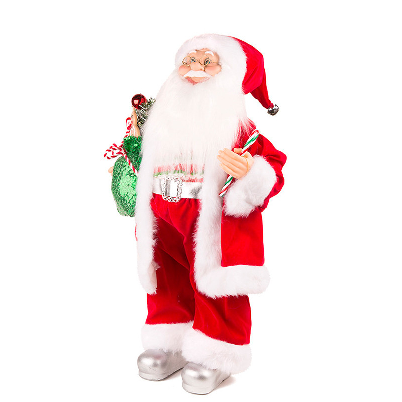 Дед Мороз в красной шубке с подарками и конфетой, 45 см (23004-45) - фото 1 - id-p220171028