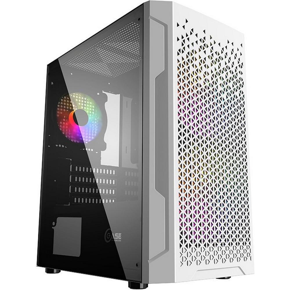 Корпус Powercase CMIMZW-L3 Mistral Micro Z3W Mesh LED, Tempered Glass, 2x 140mm + 1х 120mm 5-color fan, белый, - фото 1 - id-p212712850