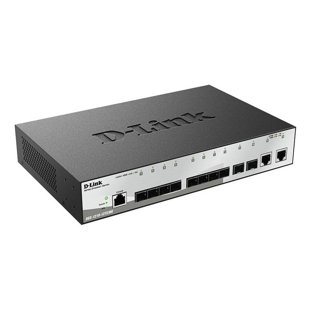 D-Link DGS-1210-12TS/ME/B1A Управляемый коммутатор 2 уровня с 10 портами 1000Base-X SFP и 2 портами - фото 1 - id-p211886387