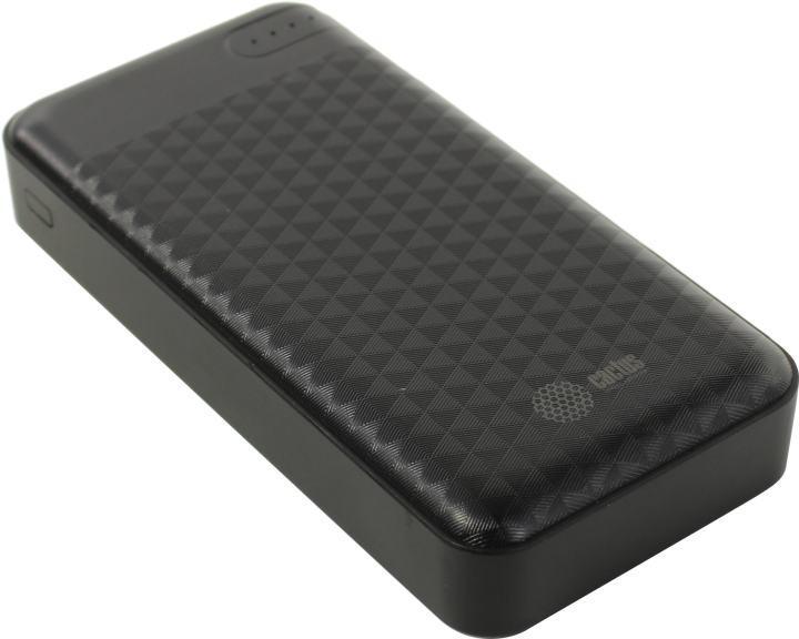 Мобильный аккумулятор Cactus CS-PBFSET-20000 Li-Pol 20000mAh 2.1A+2.1A черный 2xUSB материал пластик - фото 1 - id-p203908656