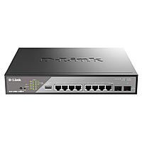 D-Link DSS-200G-10MPP/A1A Настраиваемый L2 коммутатор с 8 портами 10/100/1000Base-T и 2 портами 1000Base-X SFP