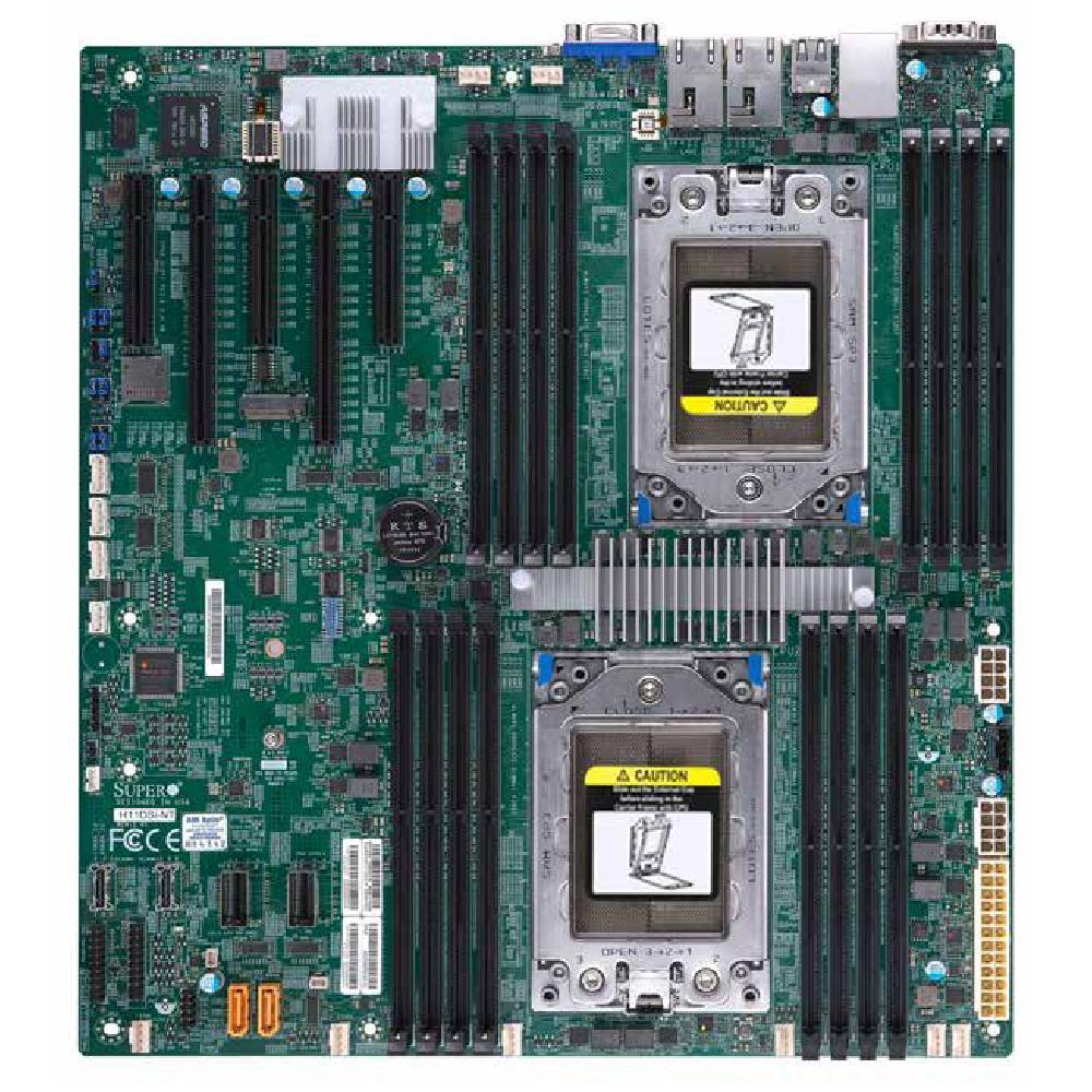 Материнская Плата SuperMicro MBD-H11DSi-B Soc-SP3 eATX 16xDDR4 10xSATA3 iX550 2хGgbEth bulk - фото 1 - id-p212721744