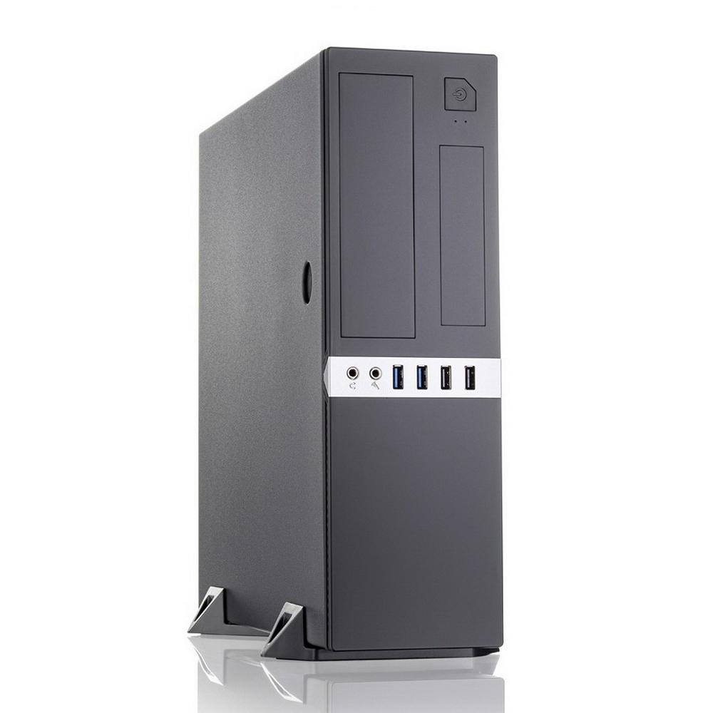 Корпус с блоком питания 300Вт. Foxline. Сase Foxline mATX Desktop 300W, 2xUSB3.0, 2xUSB2.0, toolless, Black, - фото 1 - id-p203911086