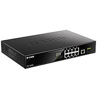 D-Link DGS-1010MP/A1A Неуправляемый коммутатор с 9 портами 10/100/1000Base-T, 1 портом 1000Base-X SFP,