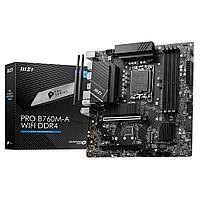 Материнская плата MSI PRO B760M-A WIFI DDR4 (RTL) LGA1700 B760 2xPCI-E 2xHDMI+2xDP 2.5GbLAN+WiFi+BT SATA