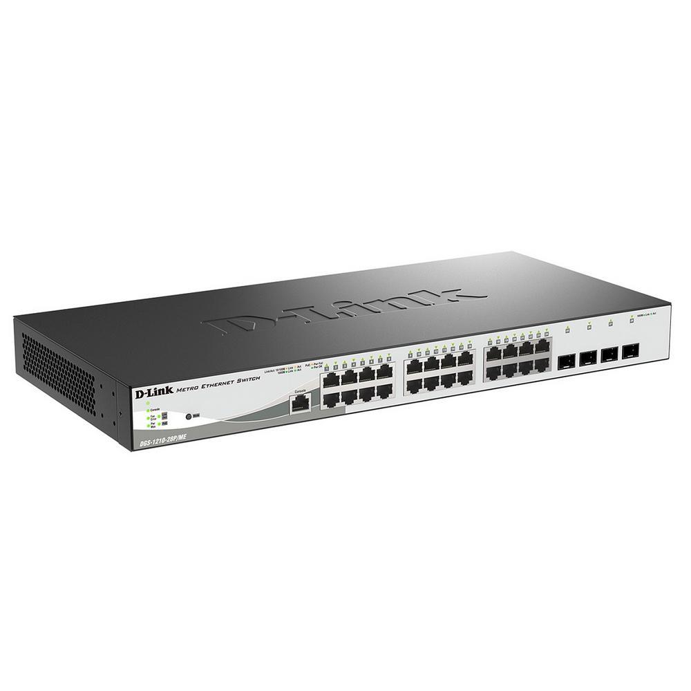 D-Link DGS-1210-28P/ME/B2A Управляемый коммутатор 2 уровня с 24 портами 10/100/1000Base-T и 4 портами - фото 1 - id-p212733685