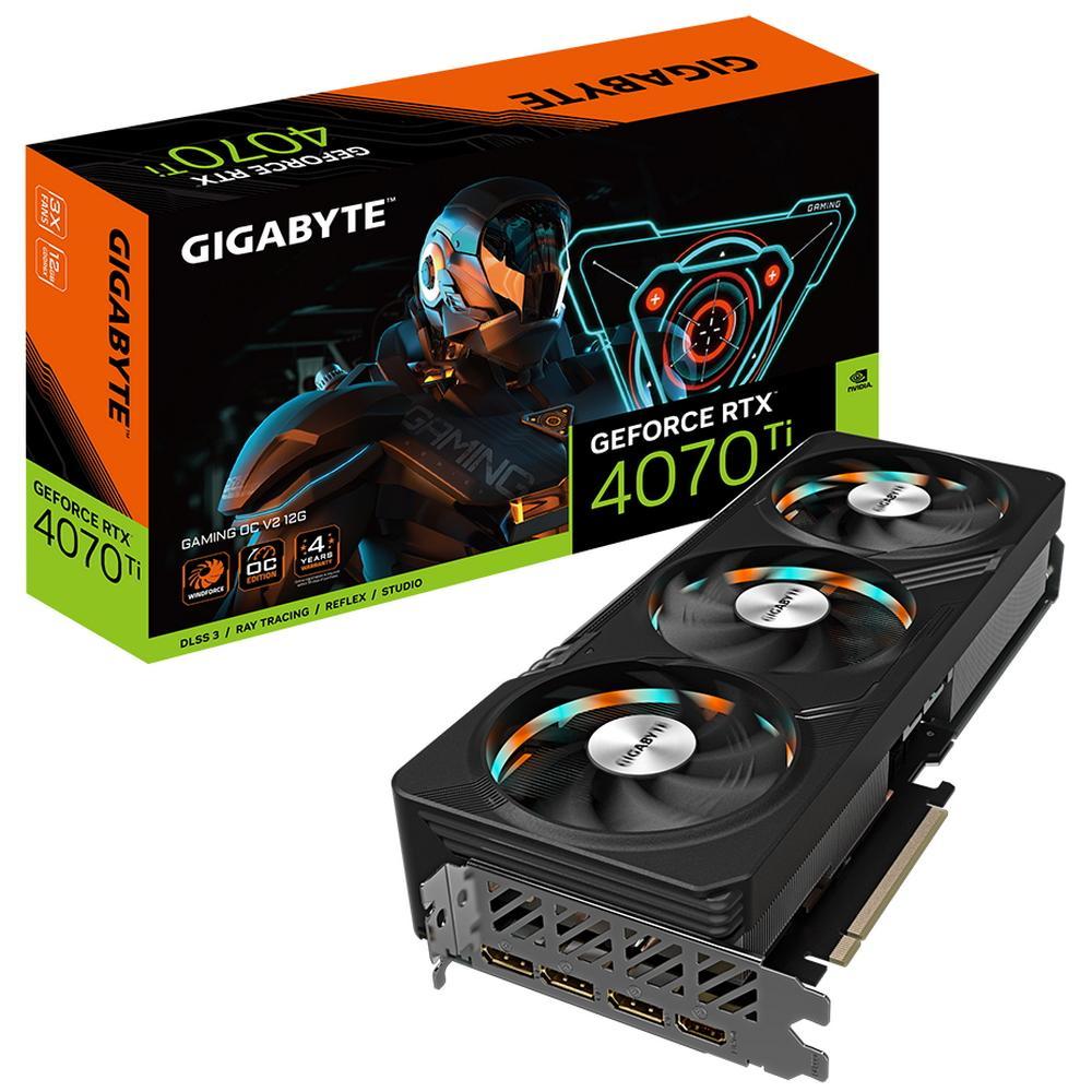 Видеокарта Gigabyte PCI-E 4.0 GV-N407TGAMING OCV2-12GD NVIDIA GeForce RTX 4070TI 12288Mb 192 GDDR6X 2640/21000 - фото 1 - id-p214793489