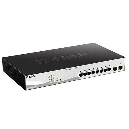Коммутатор D-Link DGS-1210-10MP/FL1A, L2 Managed Switch with 8 10/100/1000Base-T ports and 2 1000Base-X SFP, фото 2