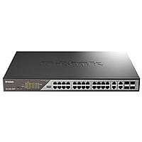 D-Link DSS-200G-28MPP/A1A Настраиваемый L2 коммутатор с 24 портами 10/100/1000Base-T и 4 комбо-портами