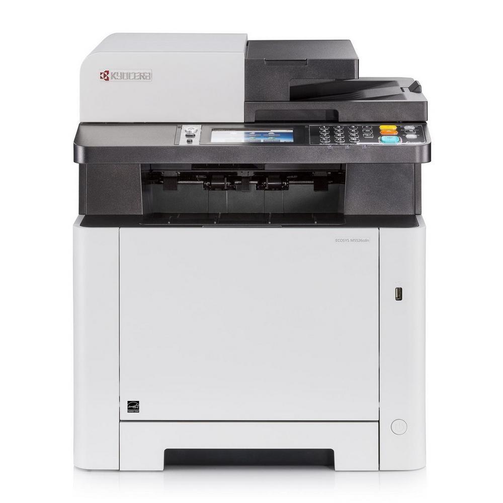 Kyocera ECOSYS M5526cdn, P/C/S, цв.лазерный, A4, 26 стр/мин, 1200x1200 dpi, 512 Мб, USB 2.0, Network, лоток - фото 1 - id-p214261704