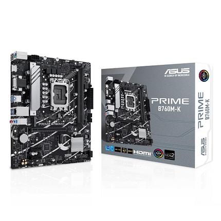 Материнская плата ASUS PRIME B760M-K (RTL) LGA1700 B760 PCI-E Dsub+HDMI 2.5GbLAN SATA MicroATX 2DDR5, фото 2