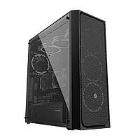 Корпус RAIJINTEK AGOS MS (mesh at front; 120x120x25 black fan at rear; Tempered glass appearance design;