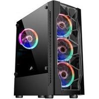 Корпус Miditower 1STPLAYER DK D4 D4-BK-4G6 Black ATX без БП с окном