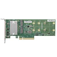 Сетевой адаптер Supermicro AOC-SLG3-2H8M2-O 2x Hybrid NVMe/SATA M.2 RAID Carrier, Standard LP,RoHS