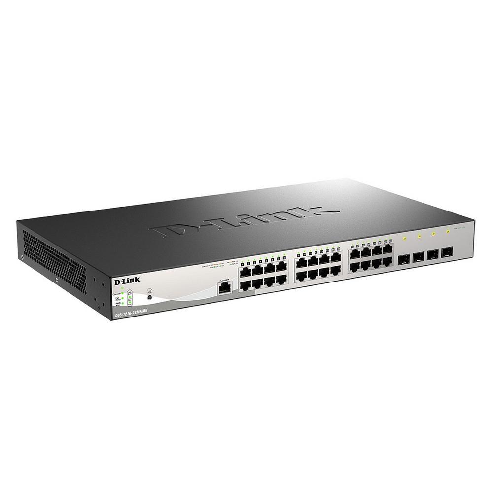 D-Link DGS-1210-28MP/ME/B2A PROJ Управляемый коммутатор 2 уровня с 24 портами 10/100/1000Base-T и 4 портами - фото 1 - id-p212722031