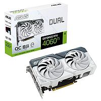 Видеокарта ASUS DUAL-RTX4060TI-O8G-WHITE//RTX4060TI HDMI*1 DP*3 8G D6; 90YV0J42-M0NA00