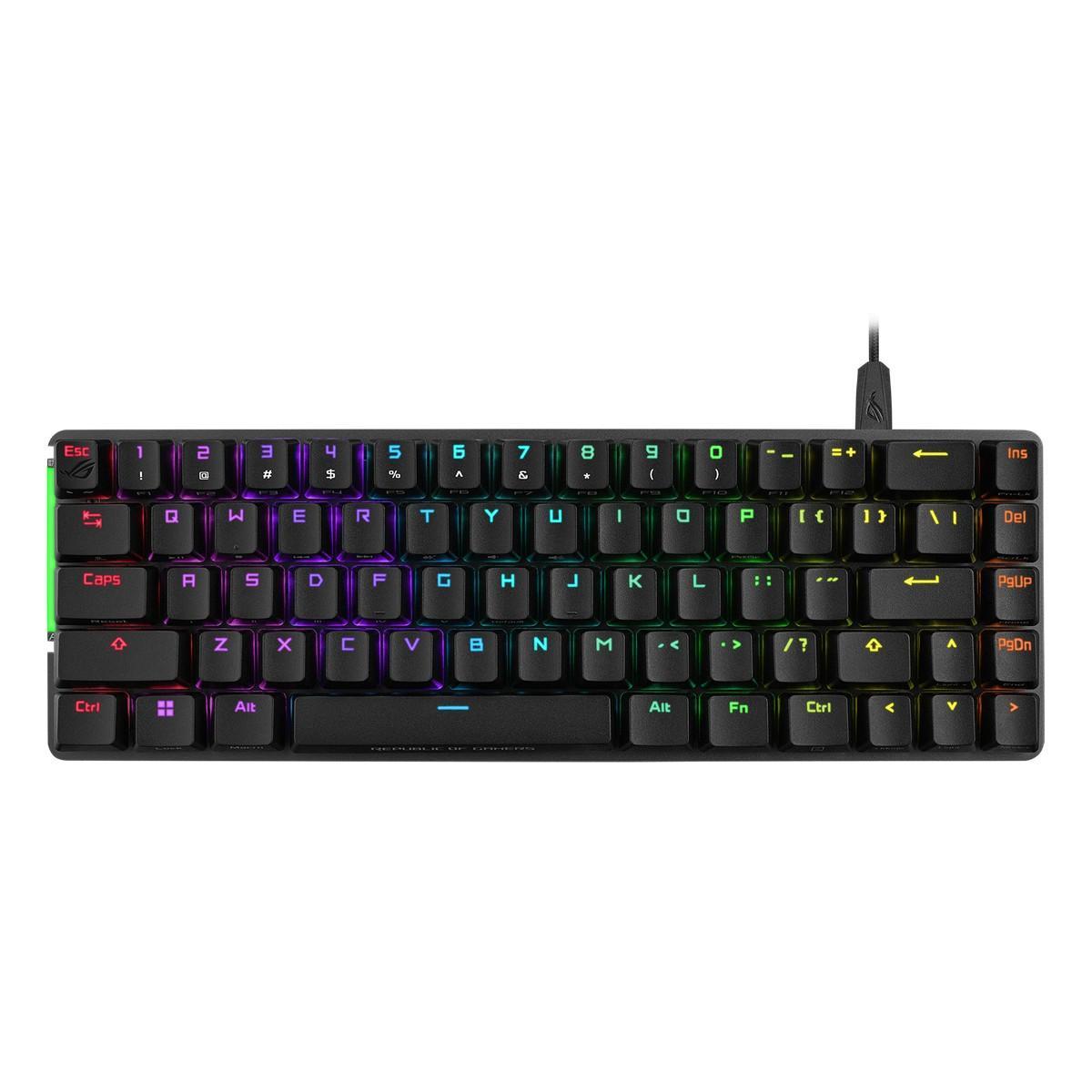 Клавиатура проводная механическая ASUS ROG Falchion Ace 90MP0346-BKRA00 (ROG NX Red), USB-C, RGB, Черный - фото 1 - id-p214274287