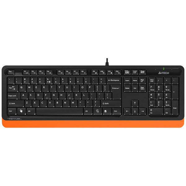 Клавиатура + мышь A4Tech Fstyler F1010 (черный/оранжевый) - фото 2 - id-p220173837