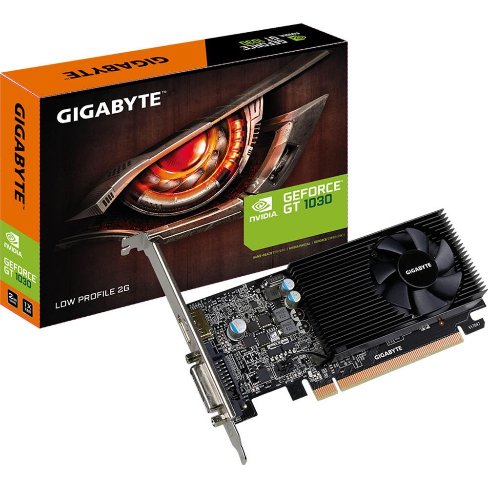 Видеокарта NVIDIA GeForce Gigabyte GT1030 (GV-N1030D5-2GL) 2Gb DDR5 DVI+HDMI RTL - фото 1 - id-p212712013