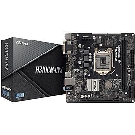 Материнская плата ASRock H310CM-DVS (RTL) LGA1151 H310 PCI-E Dsub+DVI GbLAN SATA MicroATX 2DDR4