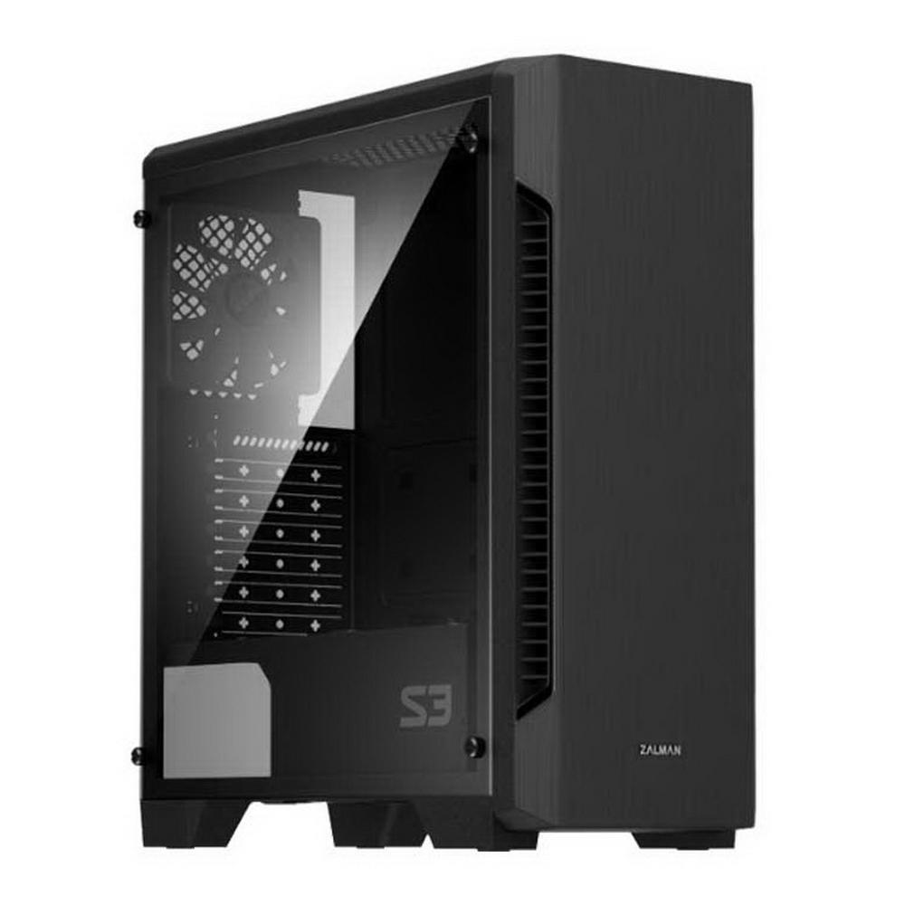 Корпус ZALMAN S3 (2xUSB + USB 3.0, 2xAudio, 120мм FAN, прозрачная стенка, ATX, без БП)