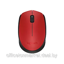 Мышь Logitech "Mouse M171", беспроводная, 1000 dpi, 3 кнопки, красный