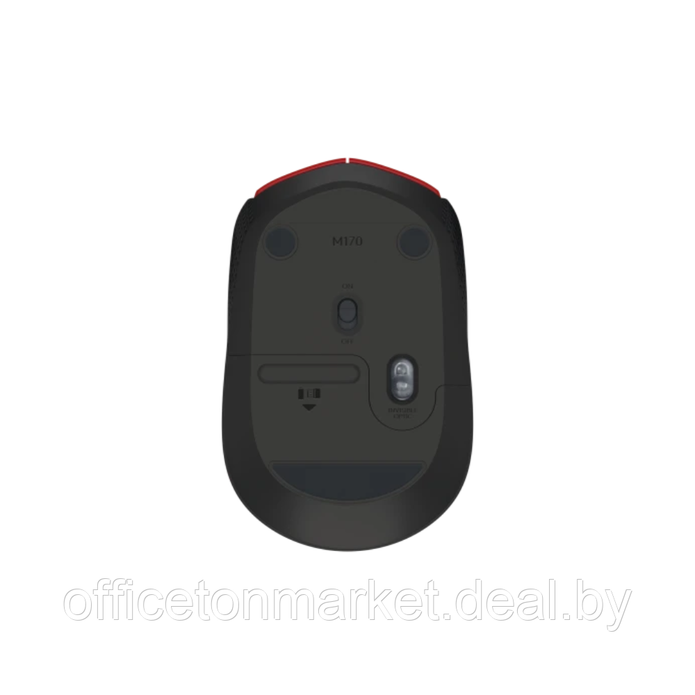Мышь Logitech "Mouse M171", беспроводная, 1000 dpi, 3 кнопки, красный - фото 2 - id-p203861391