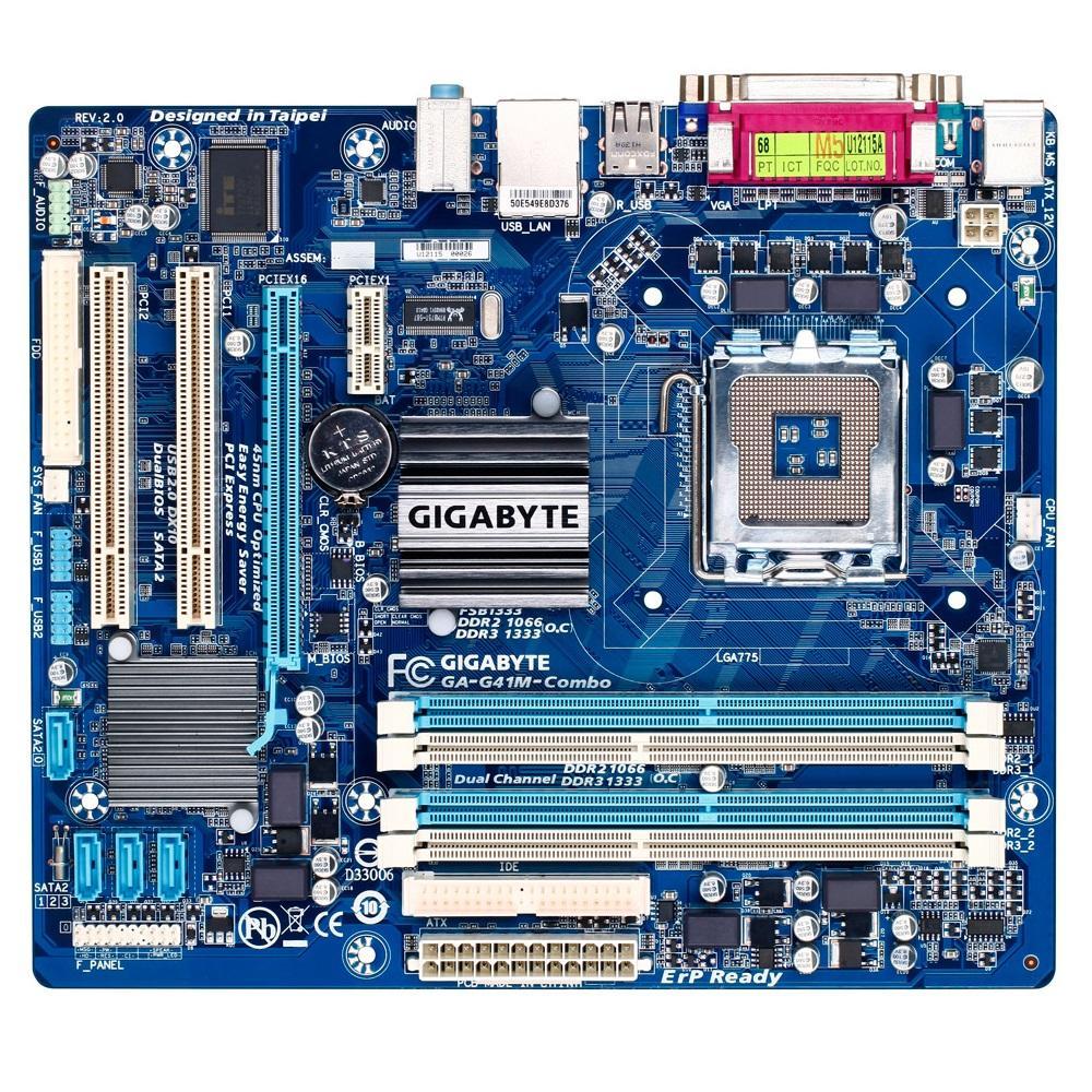 GigaByte GA-G41M-Combo(GQ) {S775 G41 PCI-E+SVGA+GbLAN SATA MicroATX 2DDR-II+2DDR-III} - фото 1 - id-p214276310