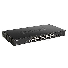 Коммутатор D-Link DXS-1210-28T/A1A, L2+ Smart Switch with 24 10GBase-T ports and 4 25GBase-X SFP28 ports.32K