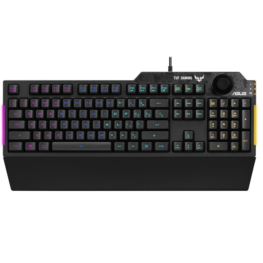 Клавиатура ASUS TUF Gaming K1 USB 104КЛ+4КЛ М/Мед подсветка клавиш 90MP01X0-BKRA00 - фото 1 - id-p212722400