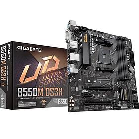 Материнская плата GIGABYTE B550M DS3H (RTL) AM4 B550 2xPCI-E DVI+HDMI GbLAN SATA RAID MicroATX 4DDR4