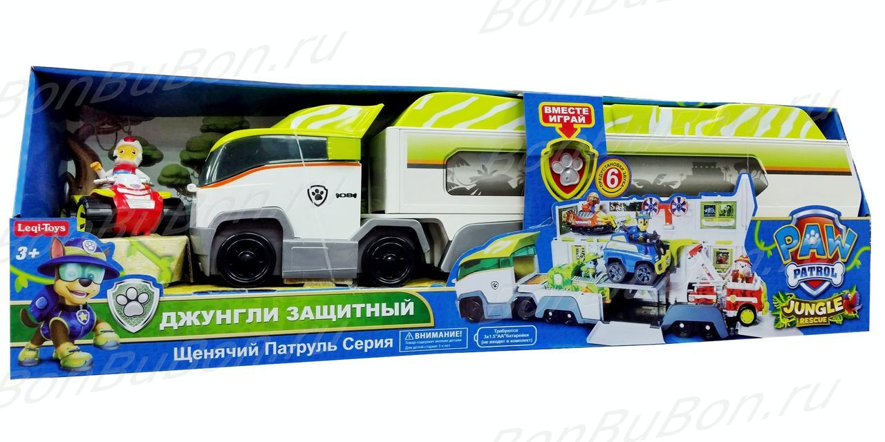 Детский игрушечный автовоз арт. 2028 "Щенячий патруль-Джунгли" PAW PATROL игрушки герои машинки - фото 2 - id-p220187067