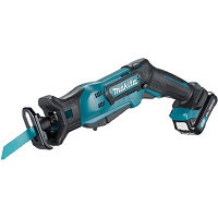 Makita JR103DWAE, Пила сабельная аккумуляторная,10.8В/2х2Ач Li-ion, 0-3300 об\м, ход-13мм, рез-50мм, кейс