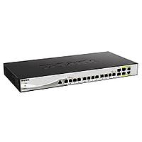 D-Link DXS-1210-16TC/A3A PROJ Настраиваемый коммутатор SmartPro уровня 2+ с 12 портами 10GBase-T, 2 портами