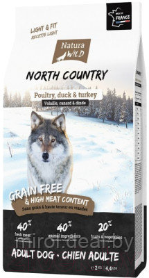 Сухой корм для собак Natura Wild Dog North Country с птицей контроль веса / 795158 - фото 1 - id-p220187462