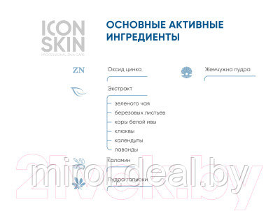 Пудра рассыпчатая Icon Skin Re:Program Sebum Lock Минерально-растительная себостатическая - фото 6 - id-p220187500